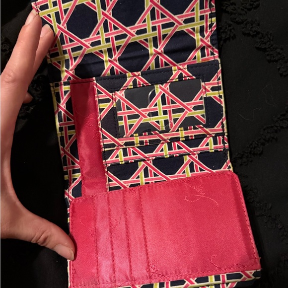 Vera Bradley Navy Floral Quilted Wallet - Picture 2 of 3